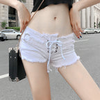 651 #   2024 New Summer European and American Fashion Sexy Low-Waist Ripped Women's Denim Shorts Hot Pants Jeans