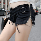 651 #   2024 New Summer European and American Fashion Sexy Low-Waist Ripped Women's Denim Shorts Hot Pants Jeans