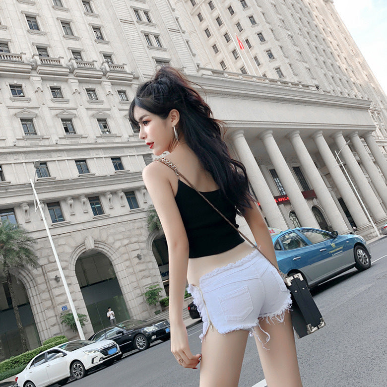 651 #   2024 New Summer European and American Fashion Sexy Low-Waist Ripped Women's Denim Shorts Hot Pants Jeans