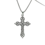 European and American Baroque Cross Necklace Women's Stylish Retro Bohemian Cold Style Pendant Sweater Chain Gothic